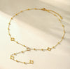 Stainless Steel Chain Necklace with Long Tassel Details - Image 43