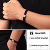 Graduation Easter Basket Stuffer Gifts, Braided Rope Initial Bracelet for Men Boys, Stainless Steel A-Z Letter Charm Bracelets - Image 6