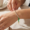 gold-plated brass crystal rope bracelet Bohemian women's colorful adjustable rope bracelet jewelry gift - Image 3