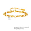Gold Plated Chunky Oval Link Chain Stainless Steel Bracelet for Women, Minimalist Jewelry Gift - Image 9