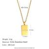Individuality MessageTarot Necklace Stainless Steel Gold Plated Square Geometric Gold Necklace - Image 8