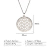 Flower of Life Sacred Geometry Necklace Stainless Steel Mandala Neck Chain Women Men Vintage Universal Spiritual Jewelry - Image 15