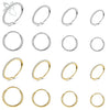 ZS 1PC Round Crystal Nose Piercing Silver Color Septum Ring Stainless Steel Nose Clicker Cartilage Piercing 20G Body Jewelry - Image 1
