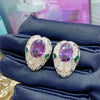 Vintage Snake-Shaped Haute Couture Jewelry Set Purple Crystal a Beautiful Gift for You Or Someone Special - Image 4