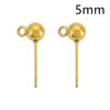 20pcs Pvd Stainless Steel Stud Earrings Post Pins With Loop 4 5 6 8 mm Earring Backs Making For Jewelry - Image 13