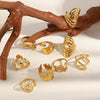 Spiral Open Series Ring Twisted Multi-layered Ring Hammed Flower Stainless Steel Jewelry Accessories - Image 2
