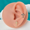 1PC 316L Steel Zircon Corss Cz Barbell Earrings Corss Helix Ear Cartilage Tragus Daith Piercing Body Jewelry 20G - Image 44