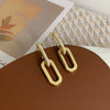 Yupsk Geometric Rectangle Shiny Zircon Drop Earrings for Women Elegant Minimalist Daily Casual Ear Accessories - Image 1