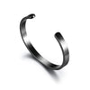 Oxdized Open Stainless Steel Bangle for Men Women, Basic Metal Cuff Bracelets, Retro Jewelry Christmas Birthday Gift - Image 6