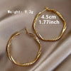 and simple round twisted irregular ladies earrings exaggerated girls earrings plain hoop earrings - Image 5