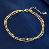Sparking Silver Chain Bracelets For Women Elegant Three Layer Geometric Bead Bracelet Party Wedding Jewelry - Image 4