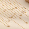 Stainless Steel Zircon Pendants Necklace Anklet Set Elegant Women High-quality Jewelry Gifts - Image 1
