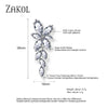 Leaf Zircon Drop Earrings for Women White Gold Color Marquise Crystal Bridal Earring Wedding Party Jewelry - Image 6