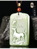 carved jade pendant 12 zodiac signs Mouse ox tiger rabbit dragon snake horse sheep monkey chicken dog pig - Image 13