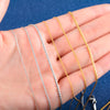 Stainless Steel Cable Chain Necklace in 0.8 mm 1.1 mm and 1.5 mm Widths - Image 5