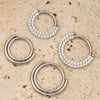 Titanium Clicker Septum Nose Ring Sector CZ Daith Earring Hoop Front Facing Hinged Segment Piercing Body Jewelry - Image 18
