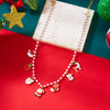 Christmas Necklace Snowflake Gingerbread Tree Snowman Reindeer Bell Soft Clay Crystal Beads Fringe Pendant Choker For Women Men - Image 14