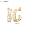 13mm Crystal Hoop Earrings for Women Silver Needle Zircon Huggie Small Earrings Hoop Piercing Jewelry Gifts - Image 18