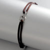 Two Oval Rings Interlock Steel Rope Bracelet - Image 14