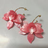 Red Acrylic Resin Flower Earrings For Women Jewelry Statement Earings - Image 14