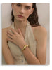 Smooth Stainless Steel Open Cuff Bangle in Gold-Tone or Silver-Tone - Image 8