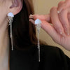 Korean Cute Cloud Hanging Earrings Blue Crystal Rain Cloud Drop Earring Aesthetic Kawaii Zircon Hoop Dangle Earrings Jewelry - Image 8