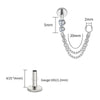 Titanium Double Piercing Chain Earring 16G CZ Dangle Cartilage Helix Conch Drop Chain Connector Jewelry - Image 21