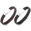 Braided Leather Alloy Magnetic Buckle Bracelet Men Jewelry Charms Design Simple Leather Bracelet For Women Men Jewelry Gift - Image 5