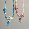 Colorful Ceramic Fish and Starfish Bead Choker Necklace - Image 21