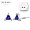 Silver Ear Needle Geometric/heart-shaped Royal Blue Zircon Pendant Silver Earrings Niche Jewelry Gifts - Image 55