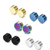 1 Pair 6-12mm Black Stainless Steel Magnetic Fake Gauges Earring Studs for Men Women Non Pierced Earrings - Image 5