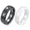 Black White Color Cutting Ceramics Rings Jewelry Classic Wedding Engagement Rings For Women Anneaux - Image 8
