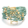 Hollow Star Metal Beads Leather Bracelet Multilayer Glitter Filled Slim Strips Wrap Bracelets Female Jewelry Gifts - Image 1