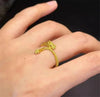 Sand Gold Adjustable Ring Matte Wide Band Openable Fade Resistant Unisex Couple Jewelry Minimalist Gift - Image 8