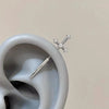 Love Wings Cross Stainless Steel Ear Bone Nail Shiny Zircon Thread Earring for Women Body Piercing - Image 13