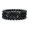 3Pcs/Set Men Natural Tiger Eye Lava Rock Beaded Bracelets Matte Black Onyx Stone Strand Bracelet For Man Yoga - Image 11
