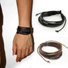 hand-woven Jewelry Leather Braided Rope Wristband Wrap multilayer men bracelets bangles for women - Image 1
