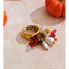 Stainless Steel Adjustable Simulated Pearls Chili Handmade Elastic Charm Ring Jewelry - Image 2
