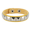 One Row Punk Rock Studded Bracelet Square Spiked Leather Cuff Bracelet for Men Women \Wristband Bracelet - Image 7