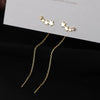 Silver Color Asymmetric Big Dipper Earrings for Women Zircon Long Tassel Chain Dangle Earrings Wedding Jewelry - Image 8