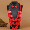 1set Multi-layer African Wedding Party Dress Wooden Beads Necklace Earring Jewelry Sets For Women Gitls Party Jewelry Gifts - Image 8
