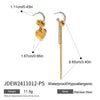 Mixed Color Long Tassel Earrings For Women Minimalist Gold Plated Stainless Steel Earrings Jewelry Gift - Image 8