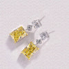 Bright Yellow Crystal Earrings Female Engagement Party Jewelry Temperament Women Wedding Ceremony Accessories - Image 1