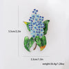 Enamel Hydrangea Brooches for Women Unisex Rhinestone Flower Pins Banquet Party Backpack Gifts Jewelry Accessories - Image 3