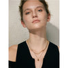 Stainless Steel Double Layer Chain Overlay Necklace Drop Beads Daily Arrivals Jewelry - Image 5