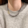 Imitation Pearl Beaded Necklace or Bracelet with Cubic Zirconia Round Clasp - Image 17