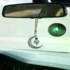 Moon Pendant Car Hanging Ornament – Hollow Crescent Design, Inlaid With Luminous Stone, Elegant Rearview Mirror Decor - Image 5