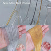 50/100CM 0.8mm Gold Silver Nail Bead Chain Charm Ellipse Stone Nail Art Decorations Giltter Metal Steel Ball Jewelry Accessory - Image 1