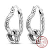 Silver Hoop Earrings Starlight Heart Butterfly Crystal Zircon Hoop Earrings For Women Girl Jewelry Gift - Image 17