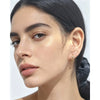 Silver Double Row Zircon Huggies Hoop Earrings for Women Statement Gold Party Jewelry Gift - Image 3